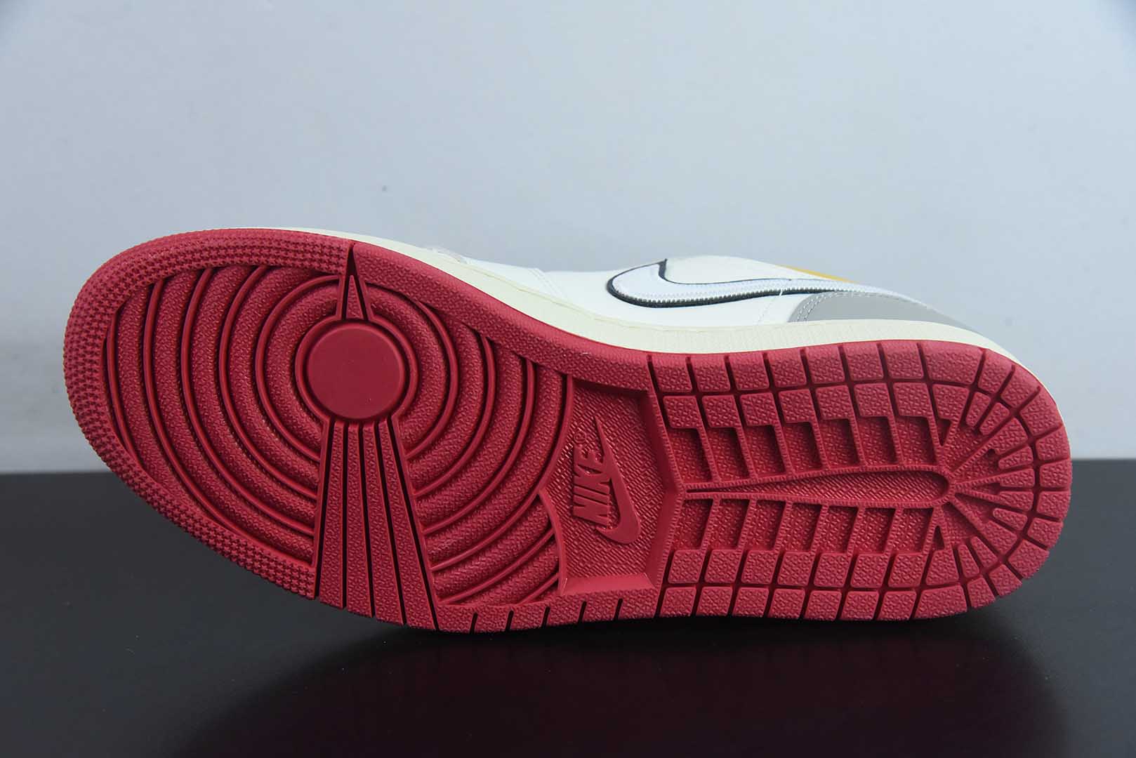 乔丹Air Jordan 1 Low AJ1乔1帆白灰黄鸳鸯勾低帮文化休闲运动板鞋纯原版本 货号：HV4511-133