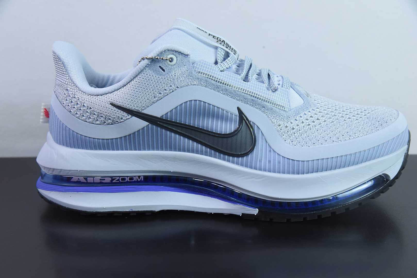 耐克Nike Pegasus Premium 白紫色全掌气垫网面缓震跑鞋纯原版本 货号：HQ2592 - 004