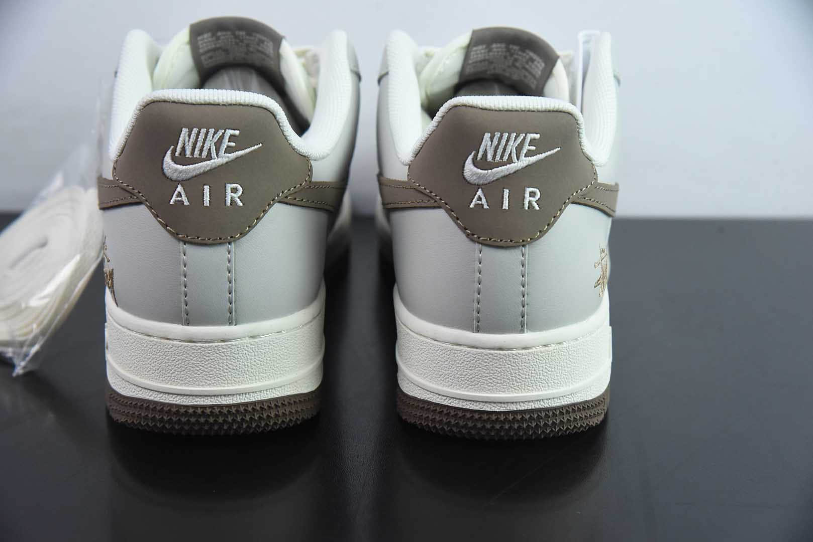 耐克Nike Air Force 1 '07 Low “斯图西联名印花棕勾”空军一号低帮休闲板鞋纯原版本 货号:ZH2598-320