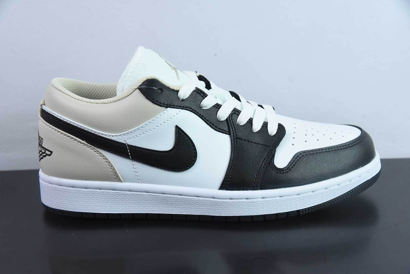 乔丹Air Jordan Low AJ1白黑米黄低帮文化篮球鞋纯原版本 货号：553558-153