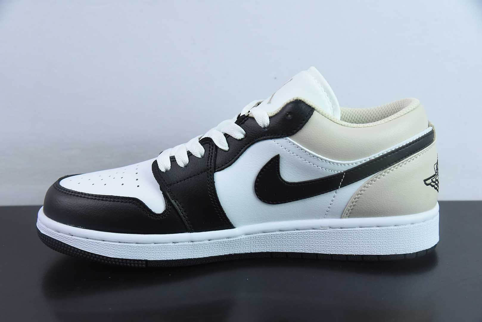 乔丹Air Jordan Low AJ1白黑米黄低帮文化篮球鞋纯原版本 货号：553558-153