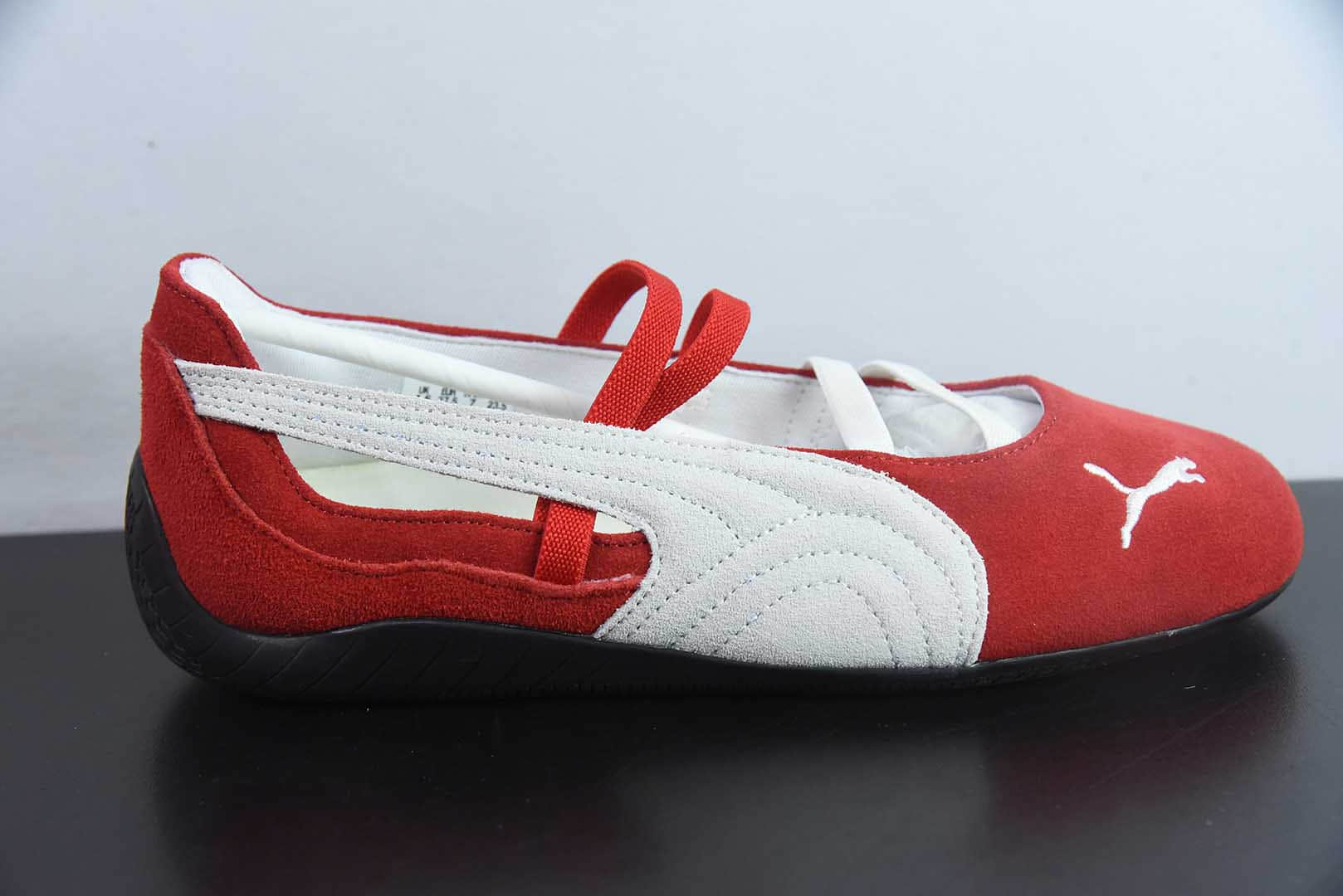 彪马Puma The Open Product x Puma Speedcat 彪马白红低帮生活舞蹈鞋纯原版本 货号：401287-07