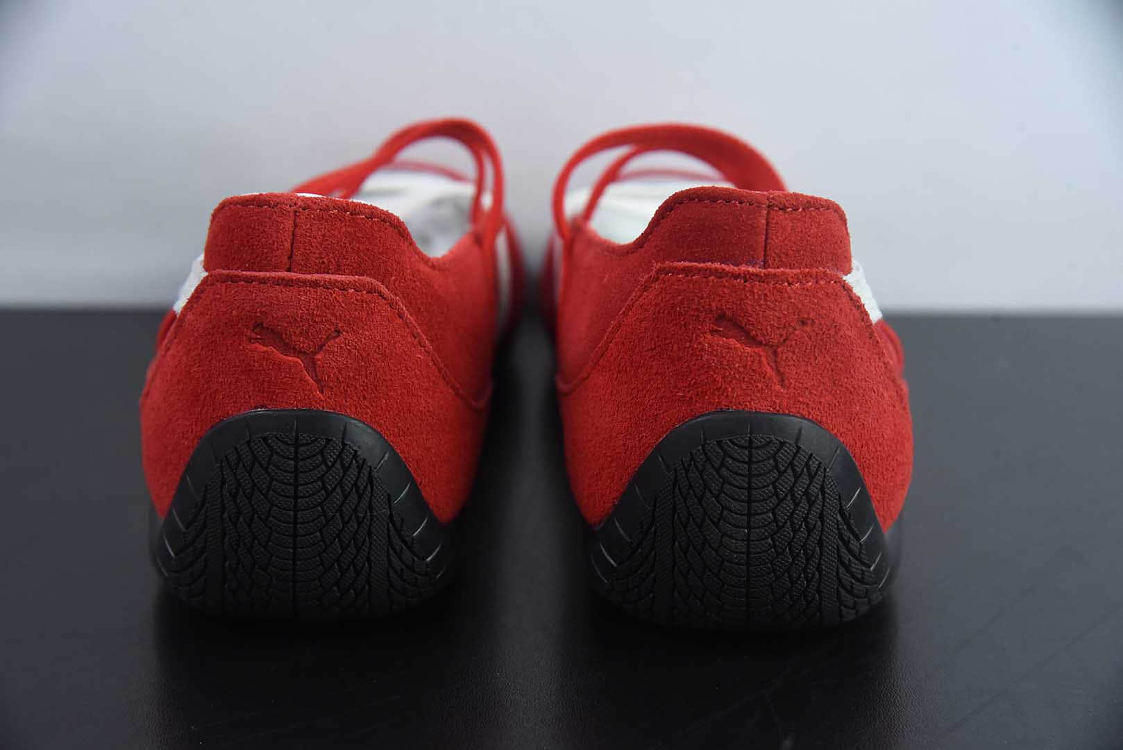 彪马Puma The Open Product x Puma Speedcat 彪马白红低帮生活舞蹈鞋纯原版本 货号：401287-07