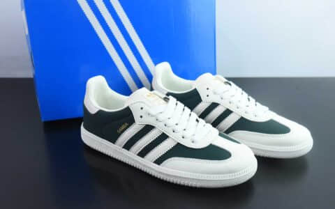 阿迪达斯 Adidas Original Samba OG 三叶草白绿复古桑巴鞋纯原版本 货号：JI3205
