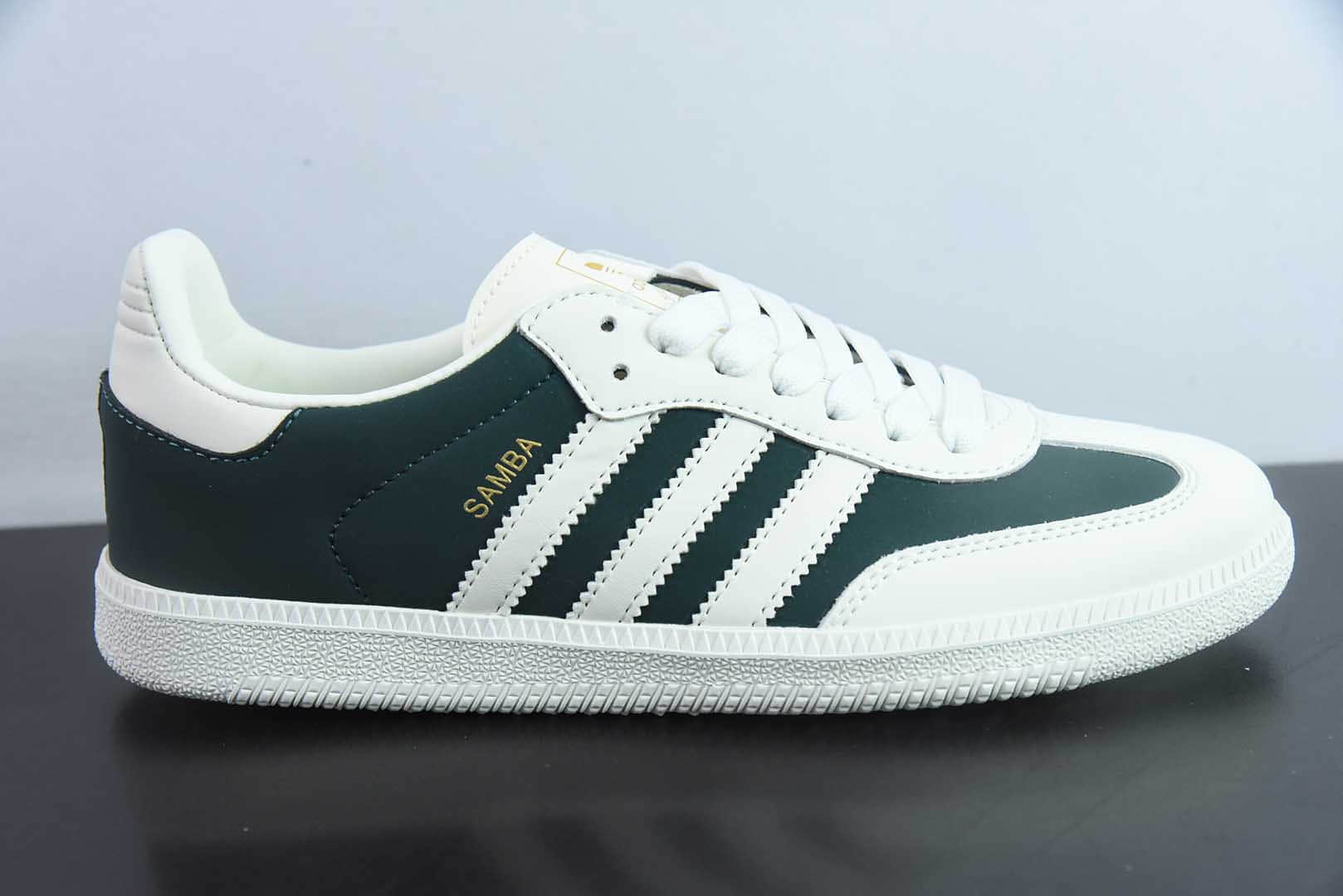 阿迪达斯 Adidas Original Samba OG 三叶草白绿复古桑巴鞋纯原版本 货号：JI3205