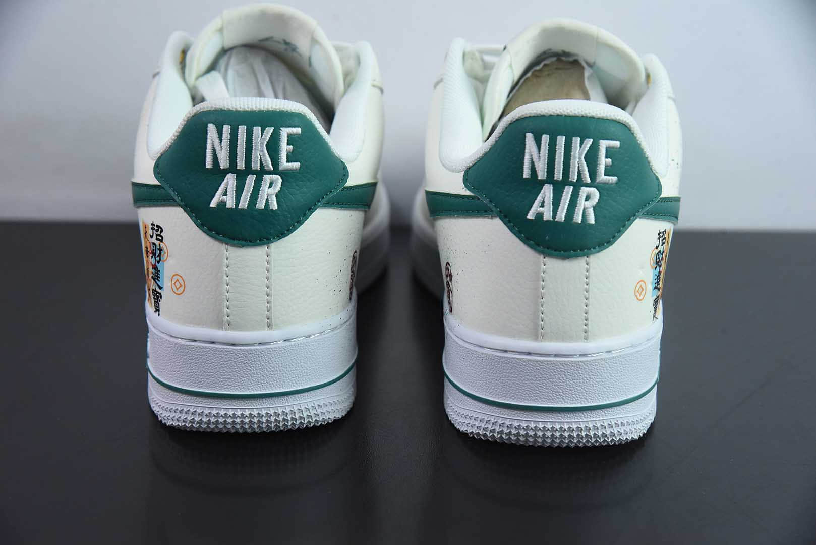 耐克Nike Air Force 1'07 Low 招财进宝定制版空军一号低帮休闲板鞋纯原版本 货号：DQ7582-101