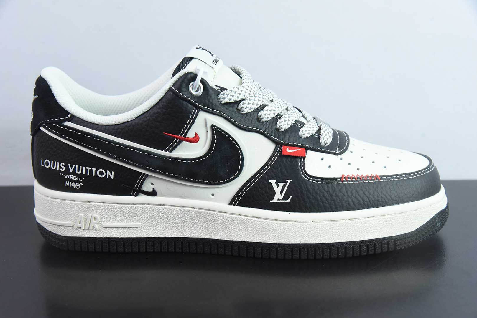 耐克Nike Air Force 1 '07 Low “LV联名荔纹黑”空军一号低帮休闲板鞋纯原版本 货号：YX5066-349