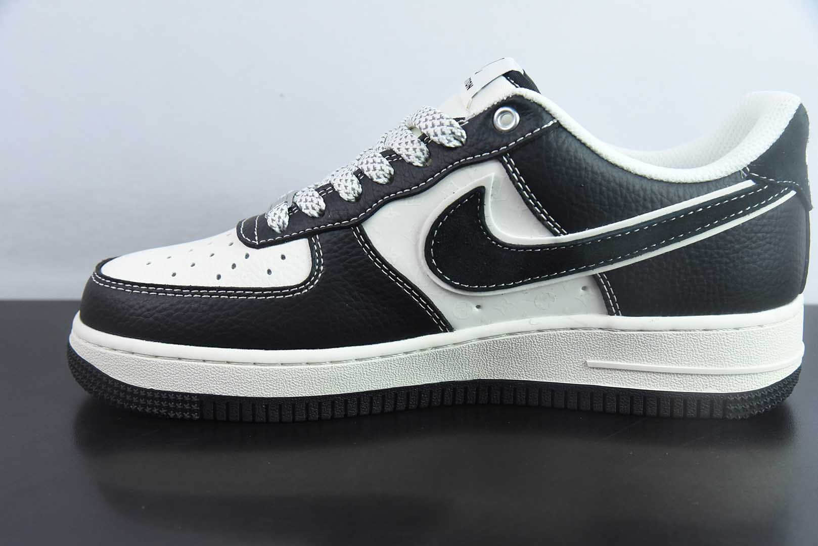 耐克Nike Air Force 1 '07 Low “LV联名荔纹黑”空军一号低帮休闲板鞋纯原版本 货号：YX5066-349