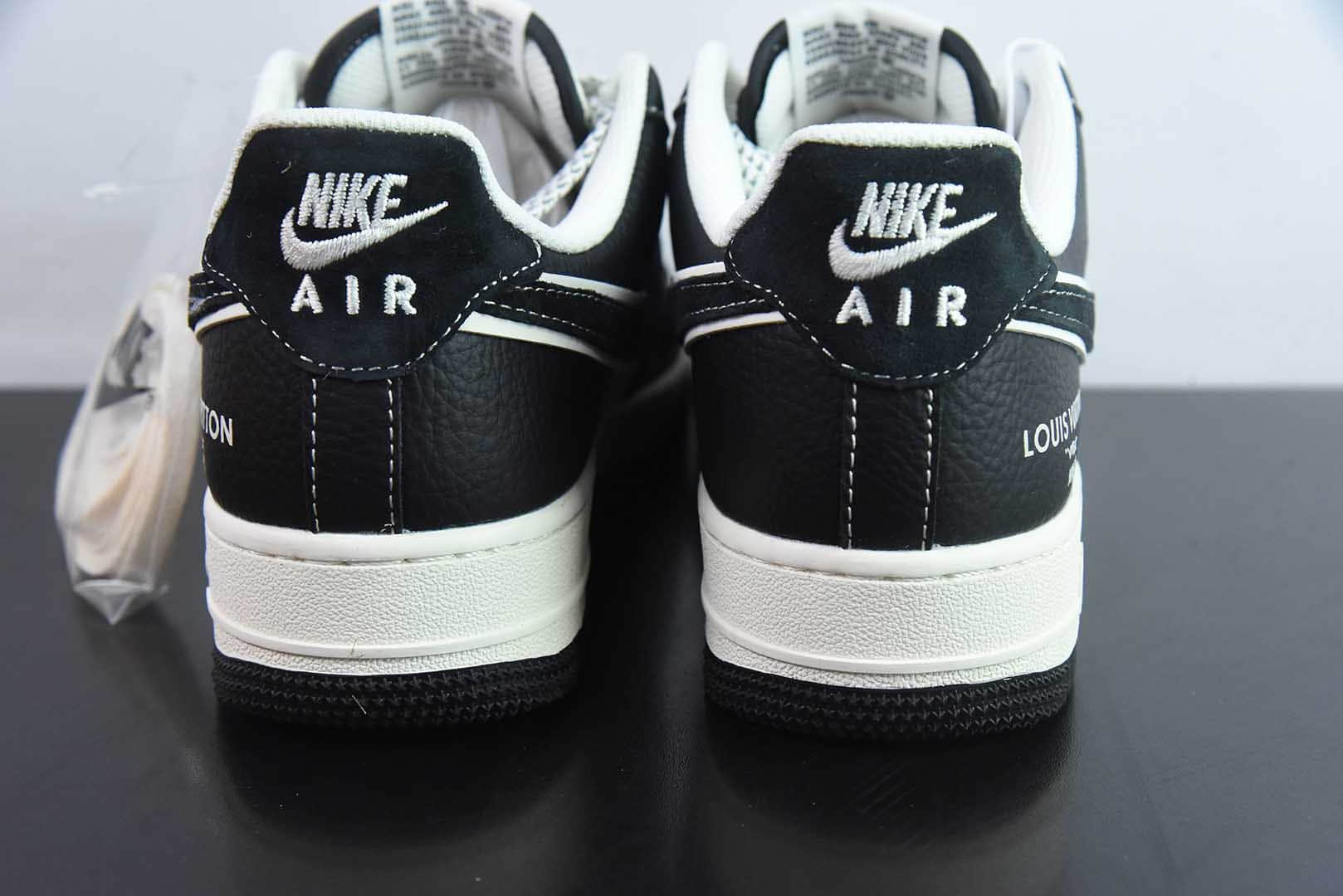 耐克Nike Air Force 1 '07 Low “LV联名荔纹黑”空军一号低帮休闲板鞋纯原版本 货号：YX5066-349