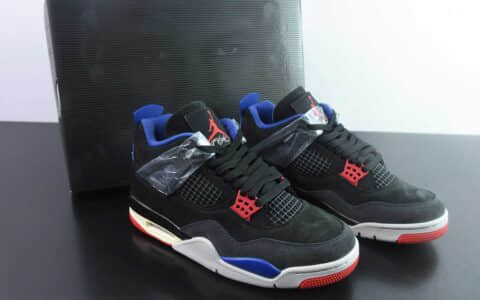乔丹Air Jordan 4 Retro Lase AJ4乔4黑灰蓝男子复古文化篮球鞋纯原版本 货号：FV5029-003
