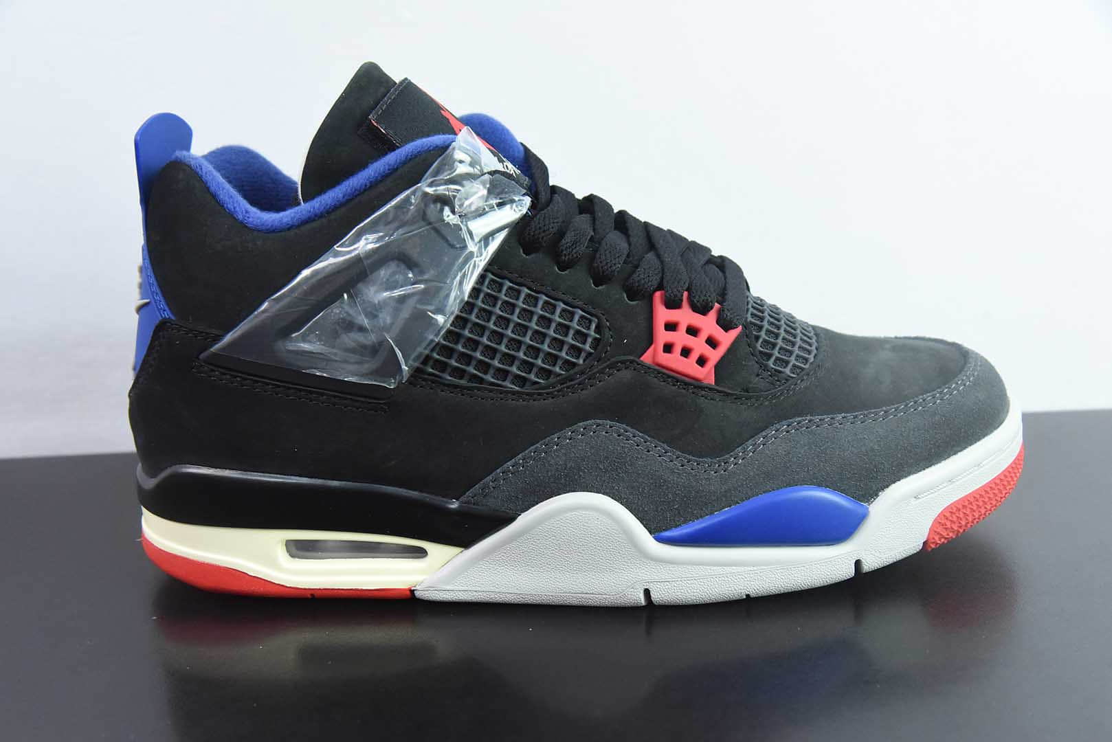 乔丹Air Jordan 4 Retro Lase AJ4乔4黑灰蓝男子复古文化篮球鞋纯原版本 货号：FV5029-003