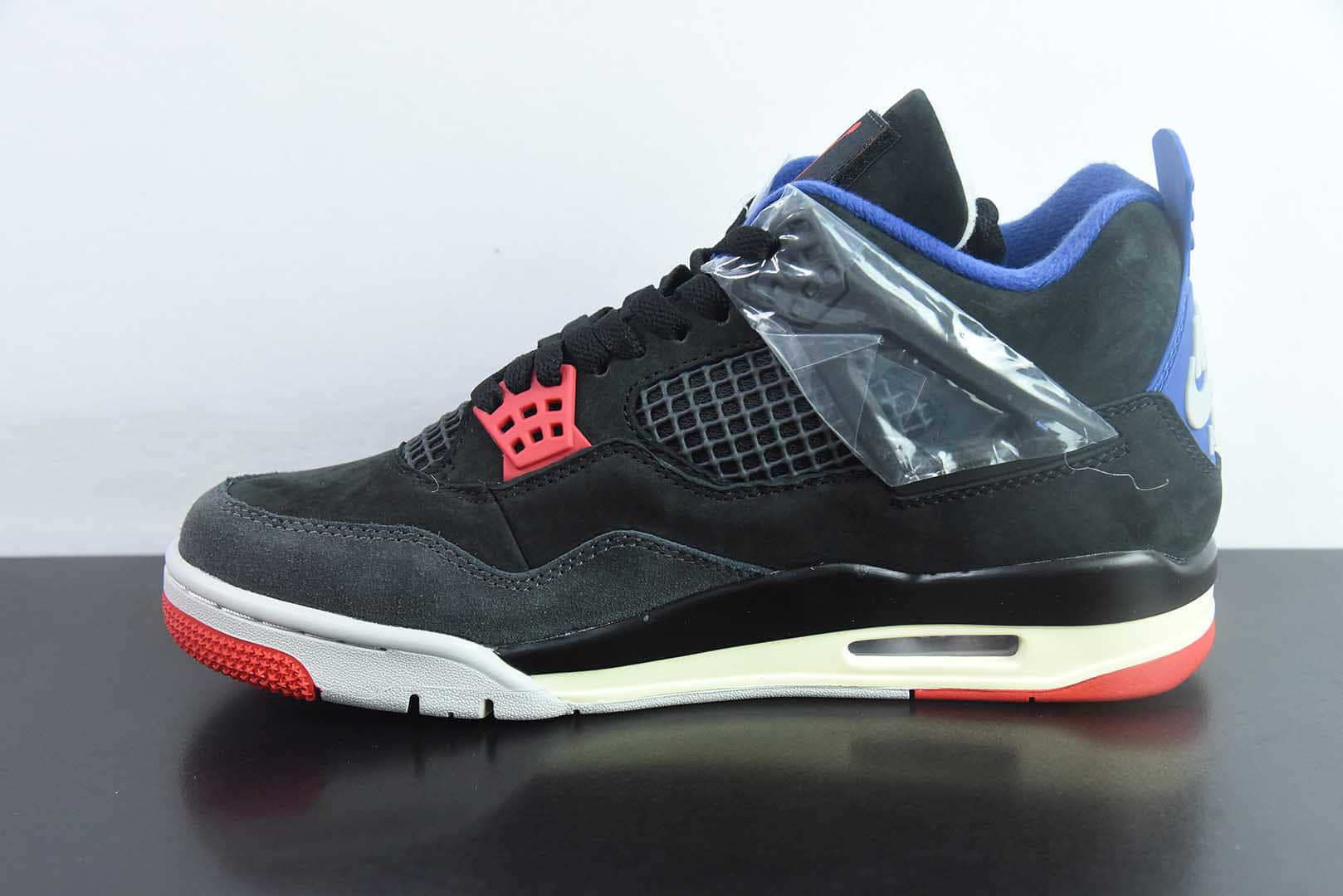 乔丹Air Jordan 4 Retro Lase AJ4乔4黑灰蓝男子复古文化篮球鞋纯原版本 货号：FV5029-003
