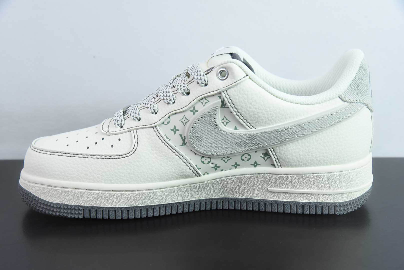 耐克 Nike Air Force 1 '07 Low “LV联名灰白布勾”空军一号低帮休闲板鞋纯原版本 货号：YX5066-346