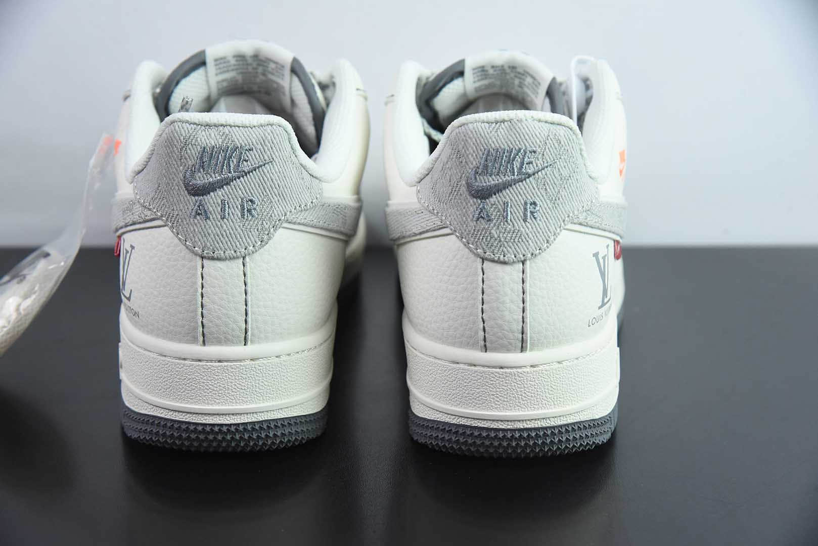 耐克 Nike Air Force 1 '07 Low “LV联名灰白布勾”空军一号低帮休闲板鞋纯原版本 货号：YX5066-346