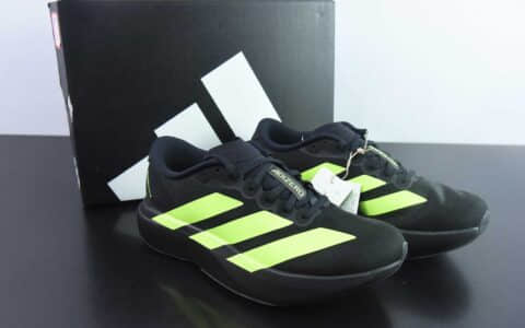阿迪达斯Adidas Adizero Evo SL阿迪黑绿超轻透气缓震跑鞋纯原版本 货号：JR3420
