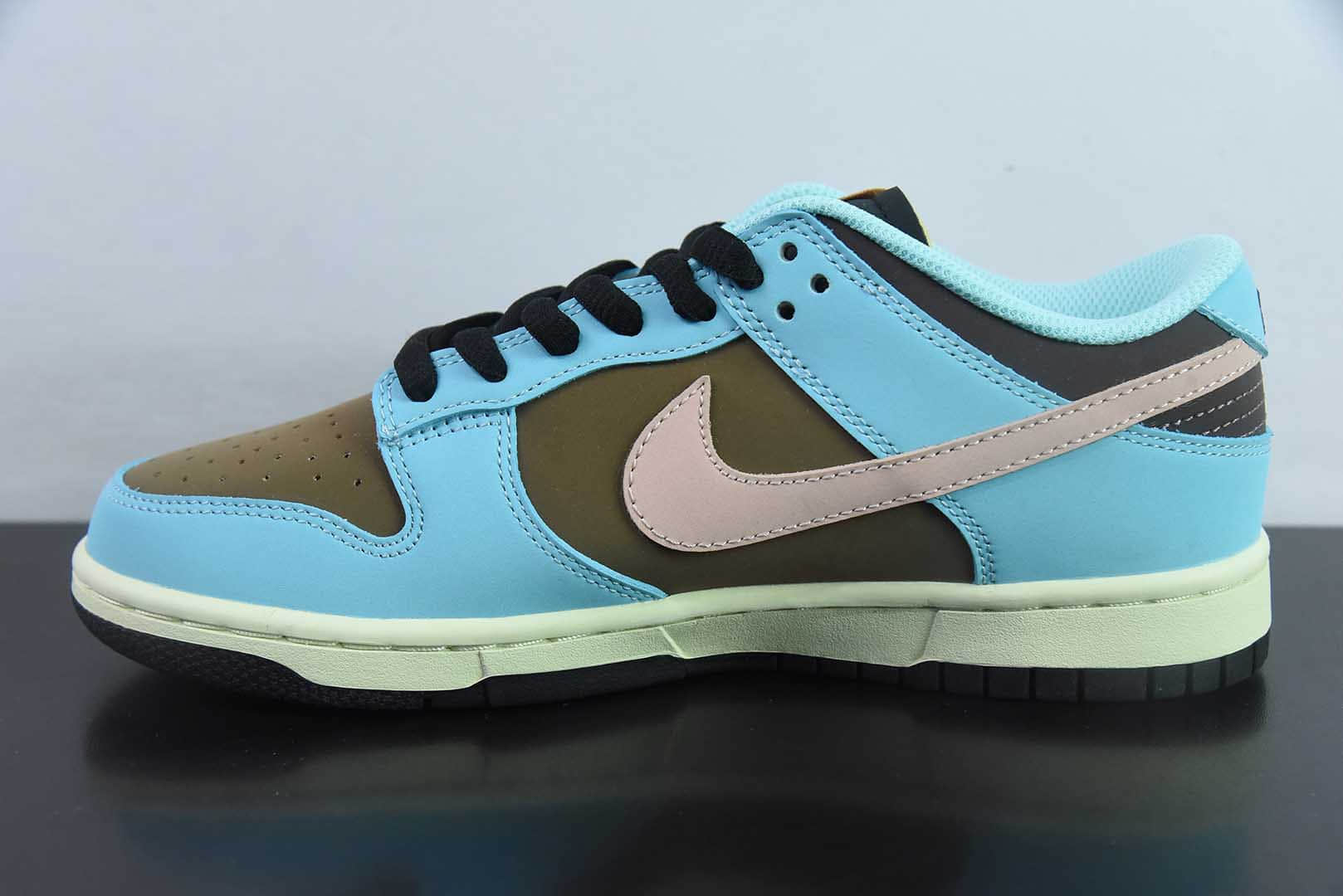 耐克Nike SB Dunk Low 笑脸蓝棕配色SB低帮休闲运动滑板板鞋纯原版本 货号：MU0232-366