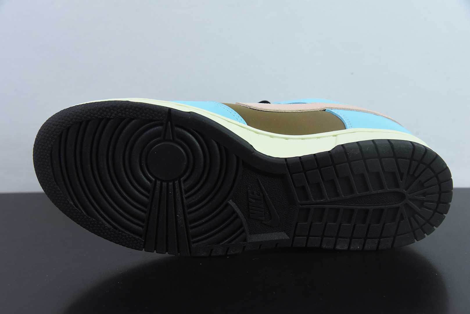 耐克Nike SB Dunk Low 笑脸蓝棕配色SB低帮休闲运动滑板板鞋纯原版本 货号：MU0232-366