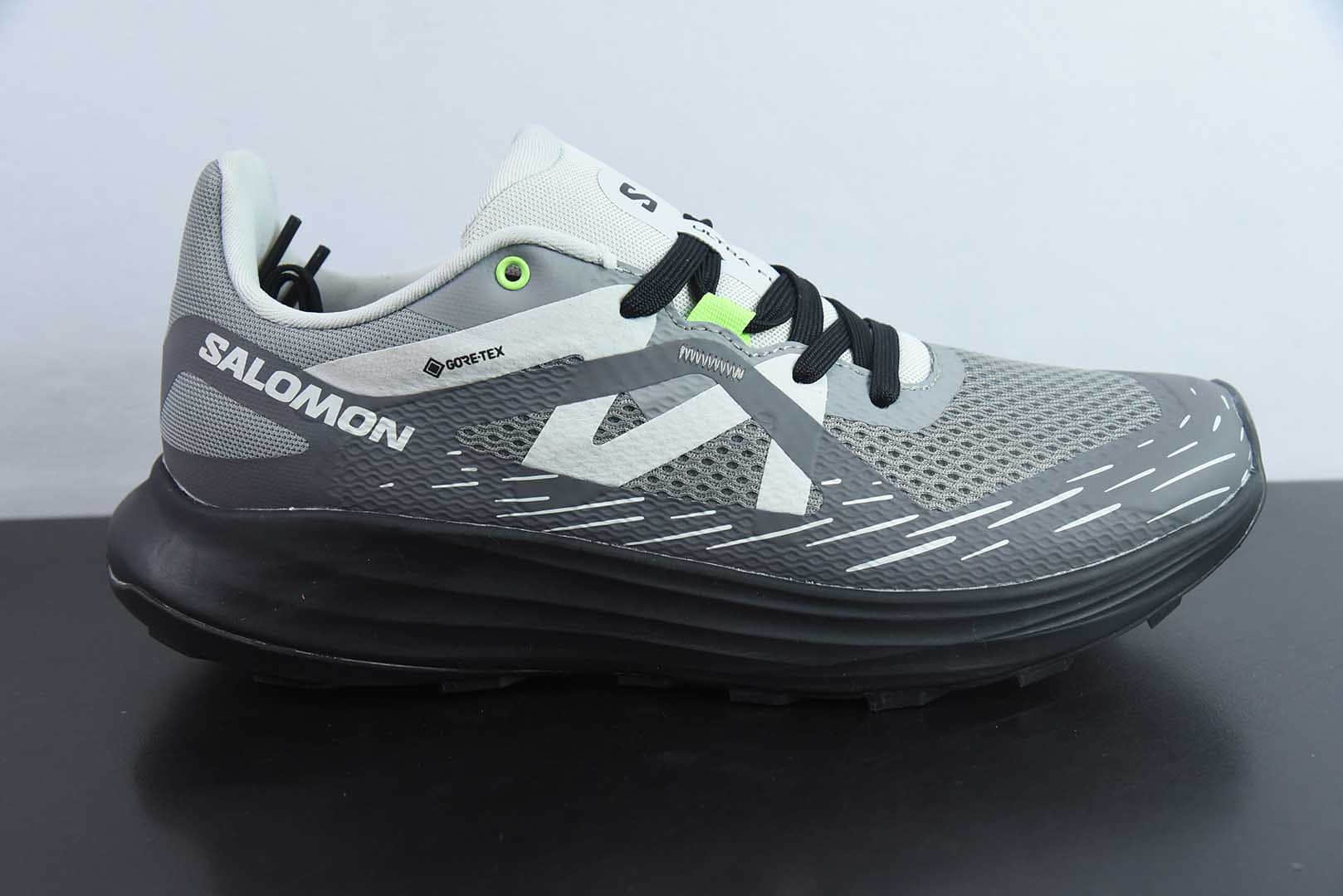 萨洛蒙SALOMON ULTRA FLOW GORE-TEX 男款灰黑色舒适时尚防滑耐磨低帮越野跑步鞋纯原版本 货号：476927