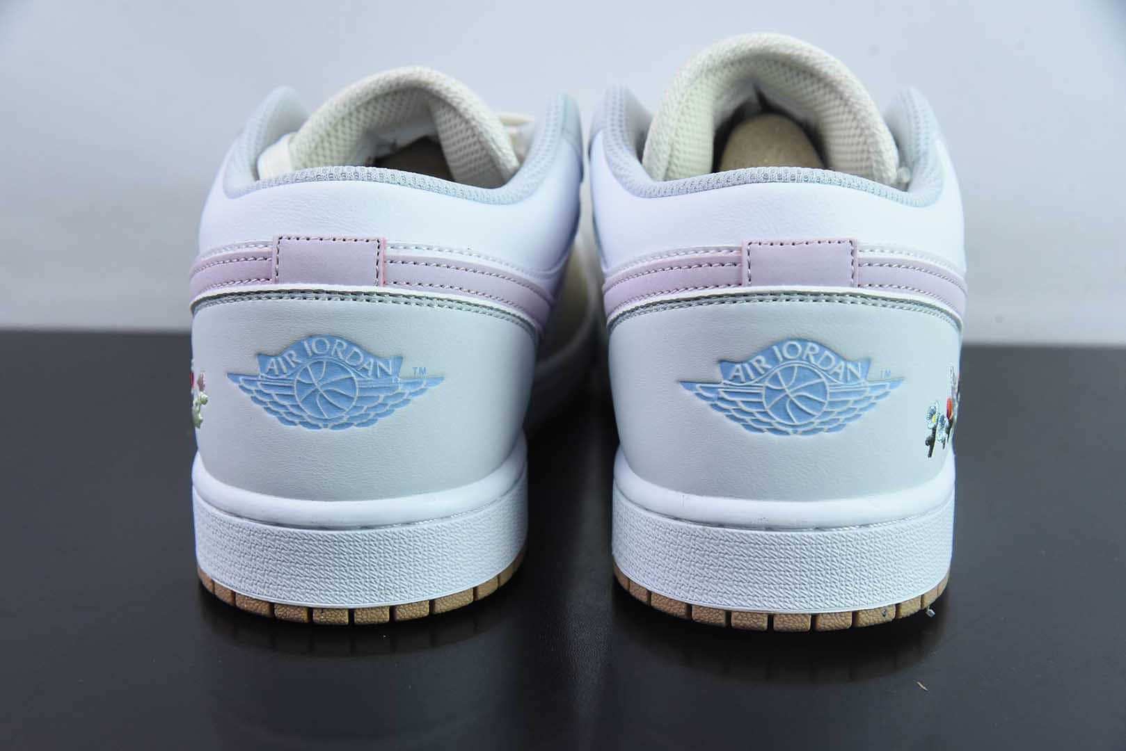 乔丹 Air Jordan 1 Low AJ1乔1植物刺绣低帮文化休闲运动板鞋纯原版本 货号：IB8861-151