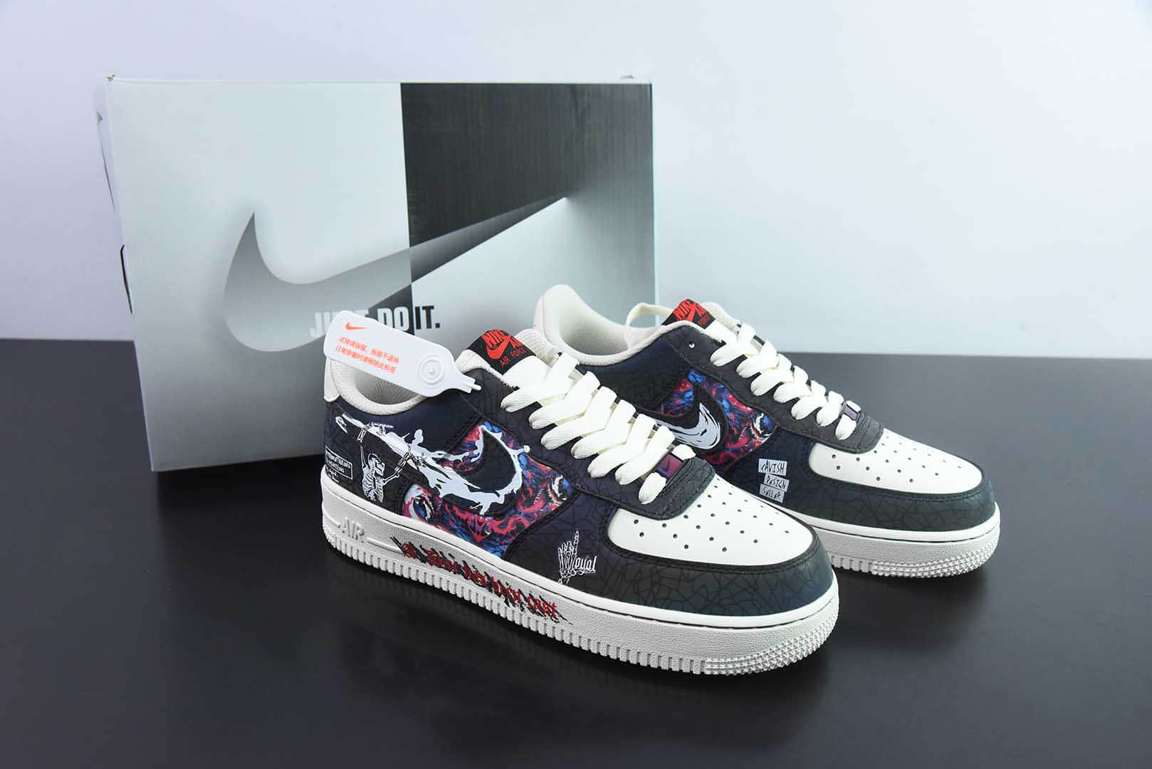 耐克Nike Air Force 1'07 Low Happy To End 快乐至死涂鸦空军一号低帮休闲板鞋纯原版本 货号:DY2032-320