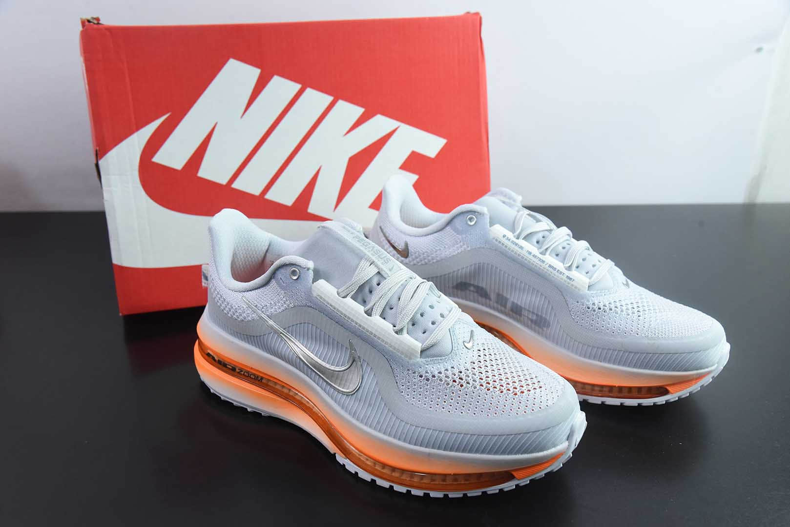 耐克 Nike Air Zoom Pegasus Premium 耐克灰蓝橙网面全掌气垫缓震跑鞋纯原版本 货号:HQ2592-002