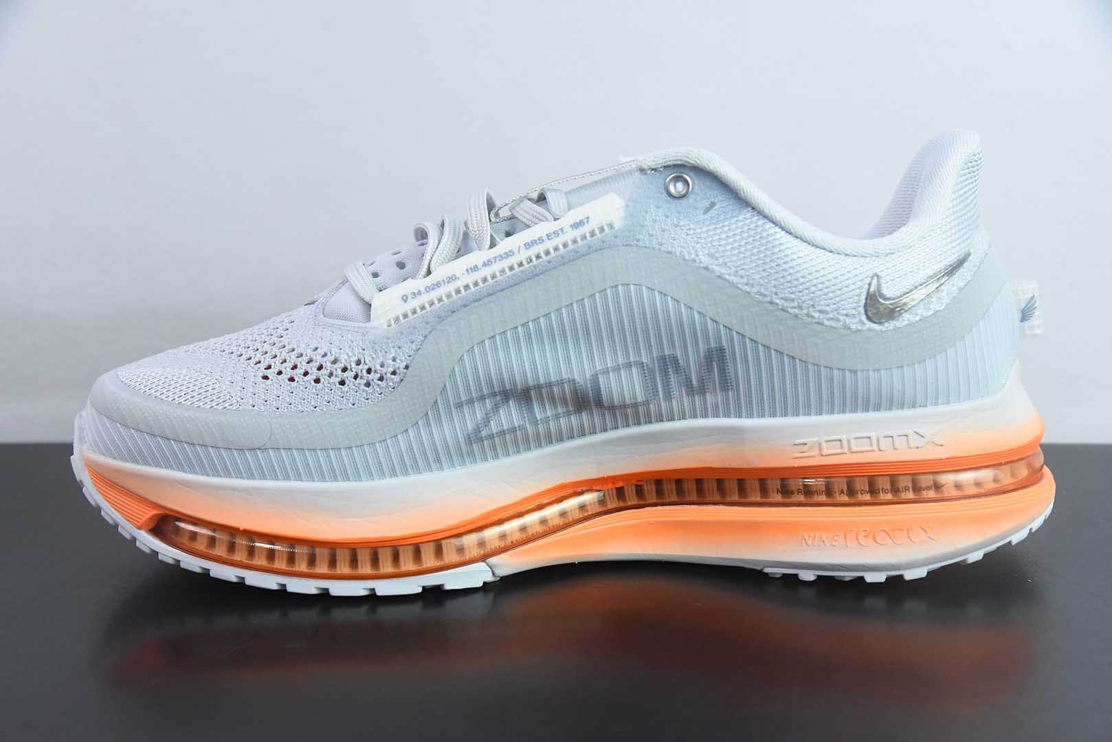 耐克 Nike Air Zoom Pegasus Premium 耐克灰蓝橙网面全掌气垫缓震跑鞋纯原版本 货号:HQ2592-002