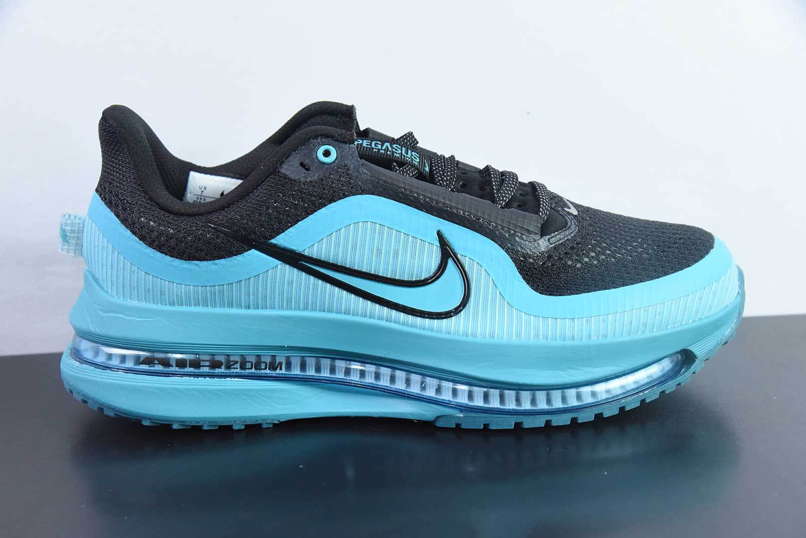 耐克Nike Pegasus Premium Airscape耐克黑蓝网面全掌气垫缓震跑鞋纯原版本 货号：HQ2592-006