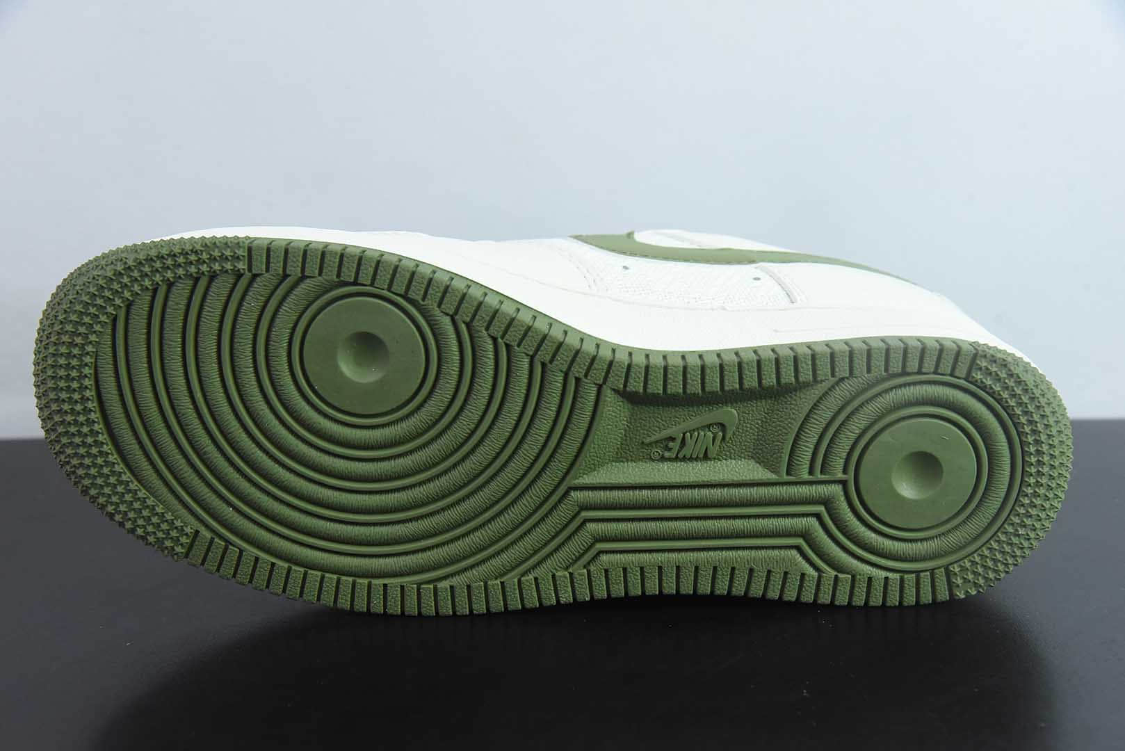 耐克Nike Air Force 1'07 Low LV联名亚麻米绿勾空军一号低帮休闲板鞋纯原版本 货号：XX3168-192