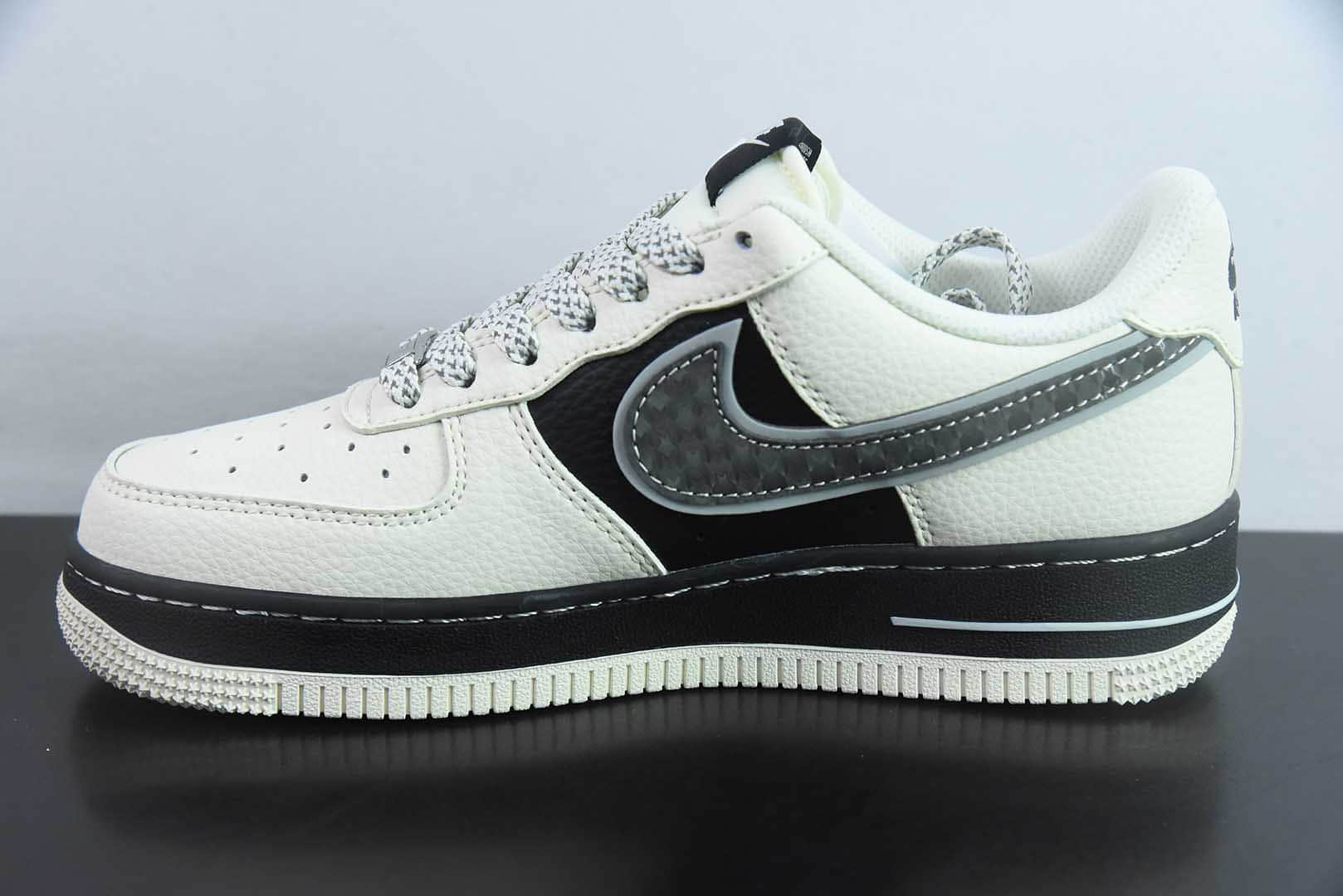 耐克Nike Air Force 1'07 Low NIKE联名双层米黑空军一号低帮休闲板鞋纯原版本 货号：XX3168-206