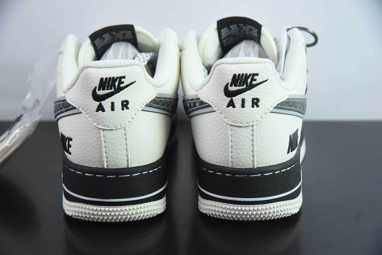 耐克Nike Air Force 1'07 Low NIKE联名双层米黑空军一号低帮休闲板鞋纯原版本 货号：XX3168-206