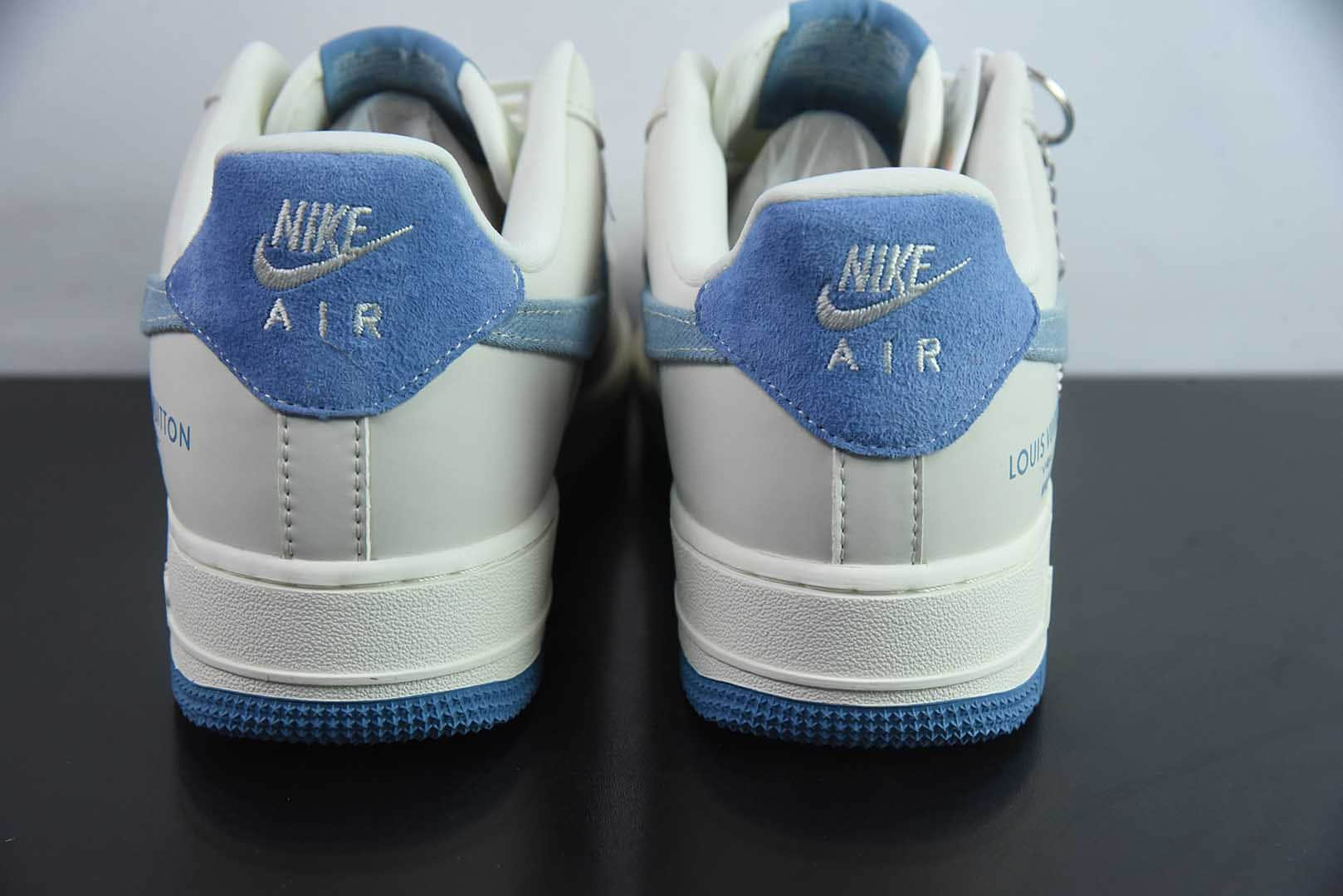 耐克Nike Air Force 1'07 Low LV联名白蓝牛仔布勾空军一号低帮休闲板鞋纯原版本 货号:DF0188-068