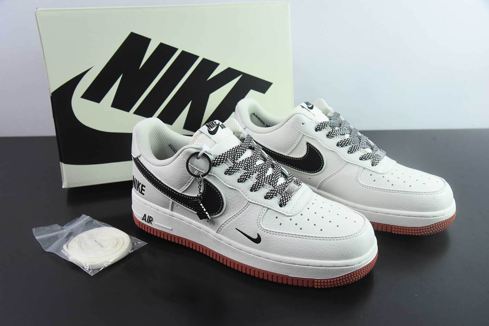 耐克Nike Air Force 1'07 Low NIKE联名米白黑生胶空军一号低帮休闲运动板鞋纯原版本 货号:CS5288-021