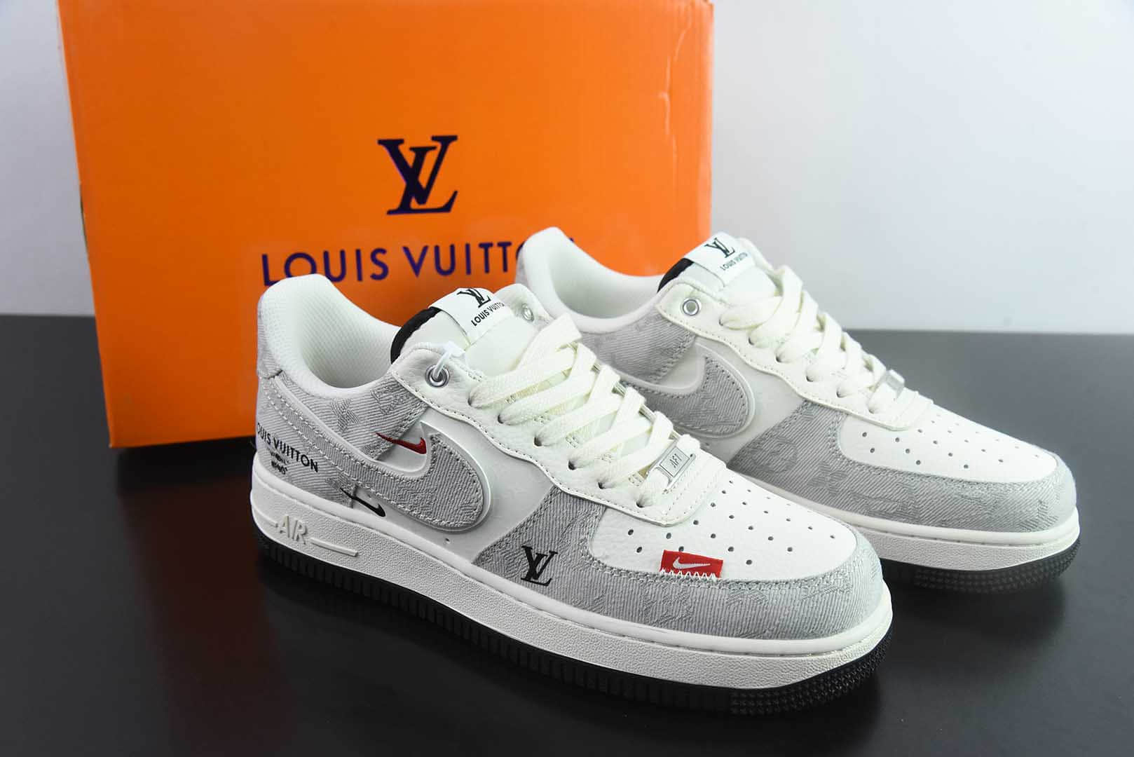 耐克Nike Air Force 1'07 Low LV联名灰牛仔双勾空军一号低帮休闲板鞋纯原版本 货号:YX5066-343