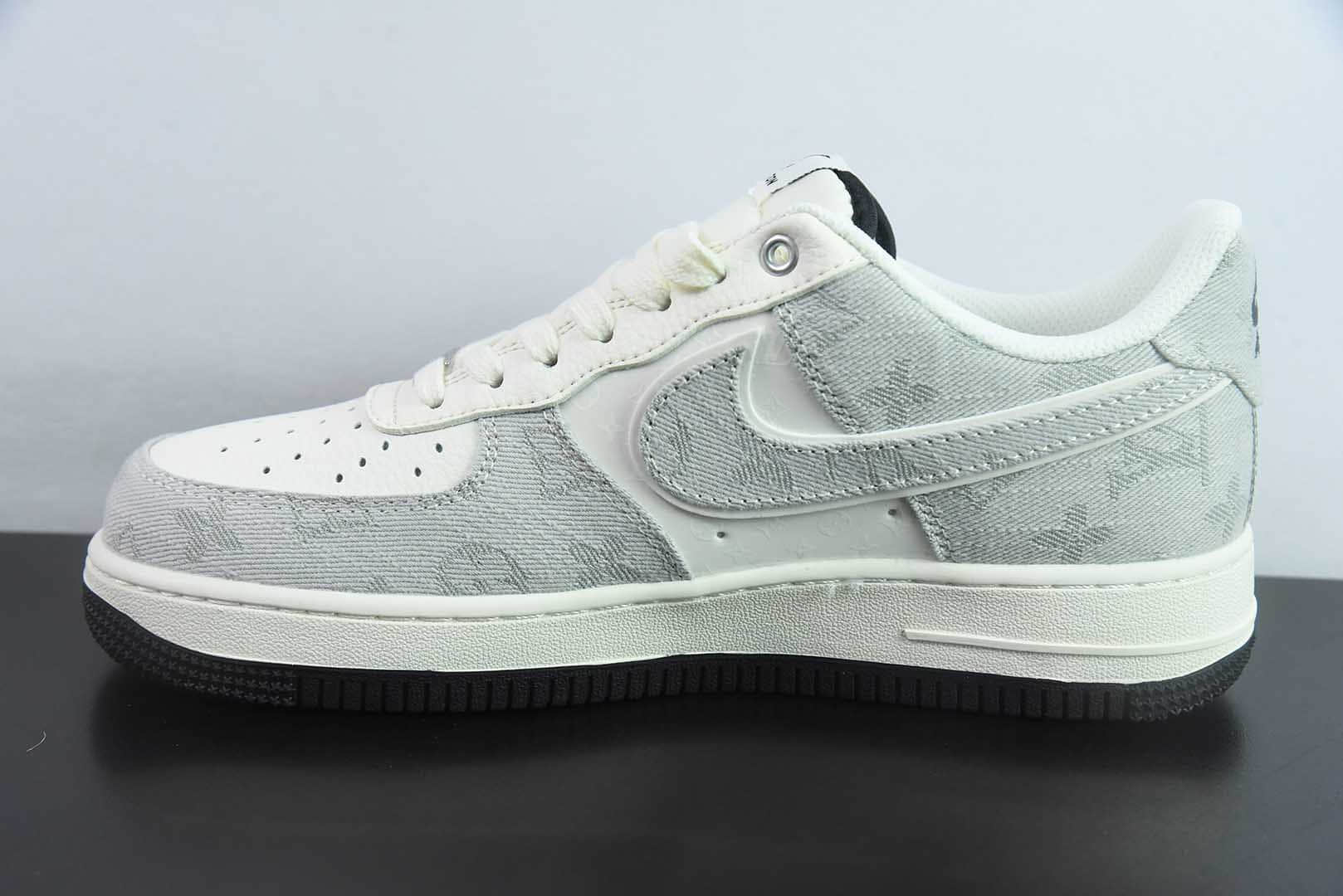 耐克Nike Air Force 1'07 Low LV联名灰牛仔双勾空军一号低帮休闲板鞋纯原版本 货号:YX5066-343