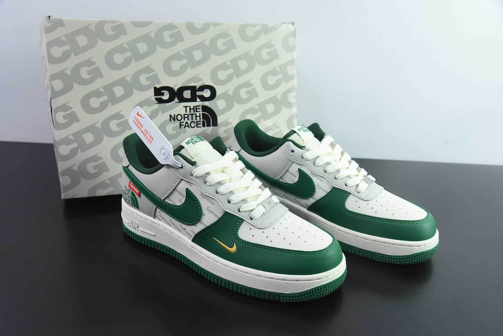 耐克Nike Air Force 1'07 Low 三方联名款孔雀绿空军一号低帮休闲板鞋纯原版本 货号：ZH2598-321