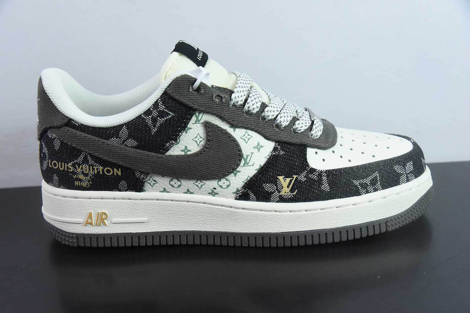 耐克Nike Air Force 1 '07 Low “LV联名黑金”空军一号低帮休闲板鞋纯原版本 货号：JJ2508-703