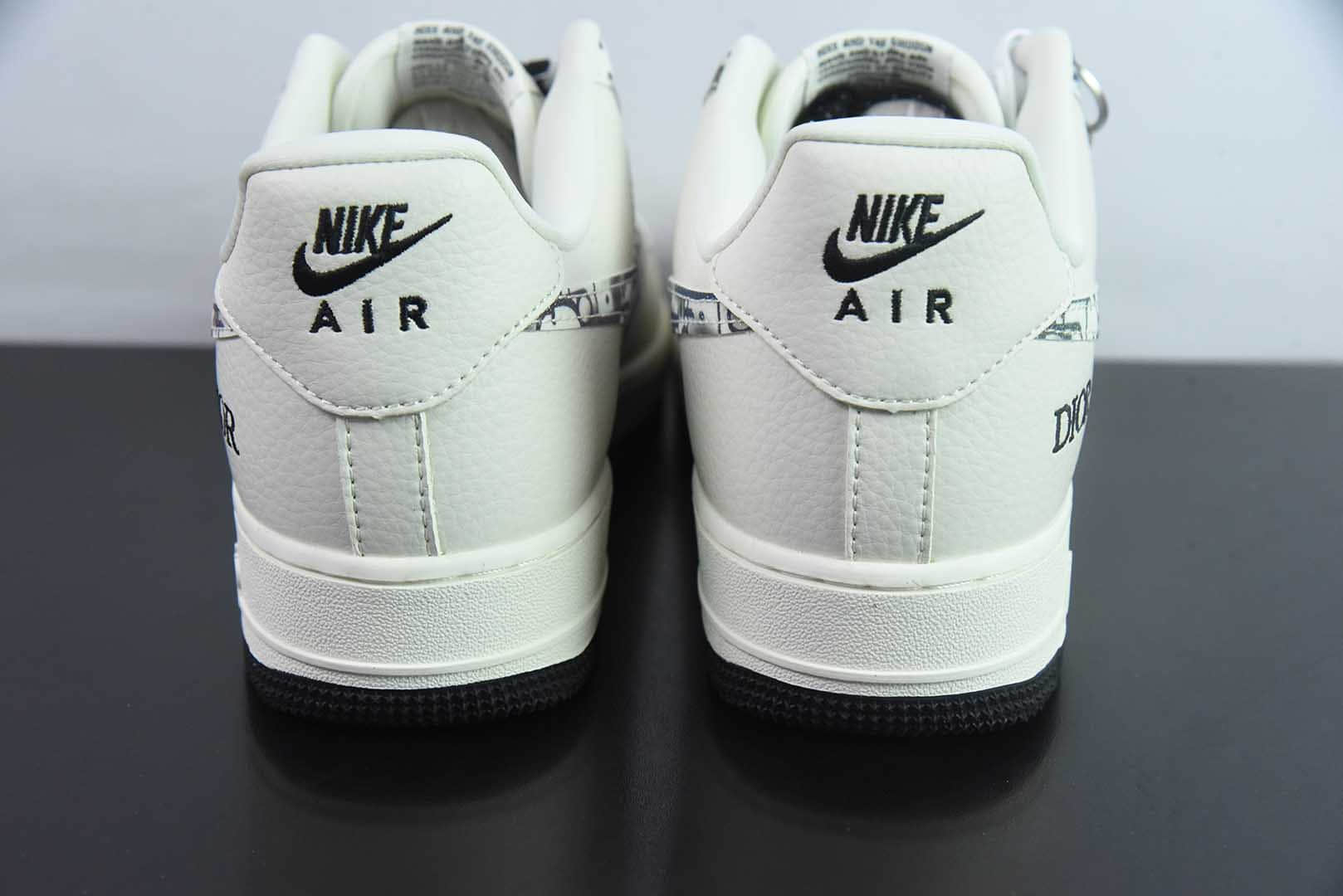 耐克Nike Air Force 1 '07 Low “迪奥联名灰色插花”空军一号低帮休闲板鞋纯原版本 货号：DF0188-064