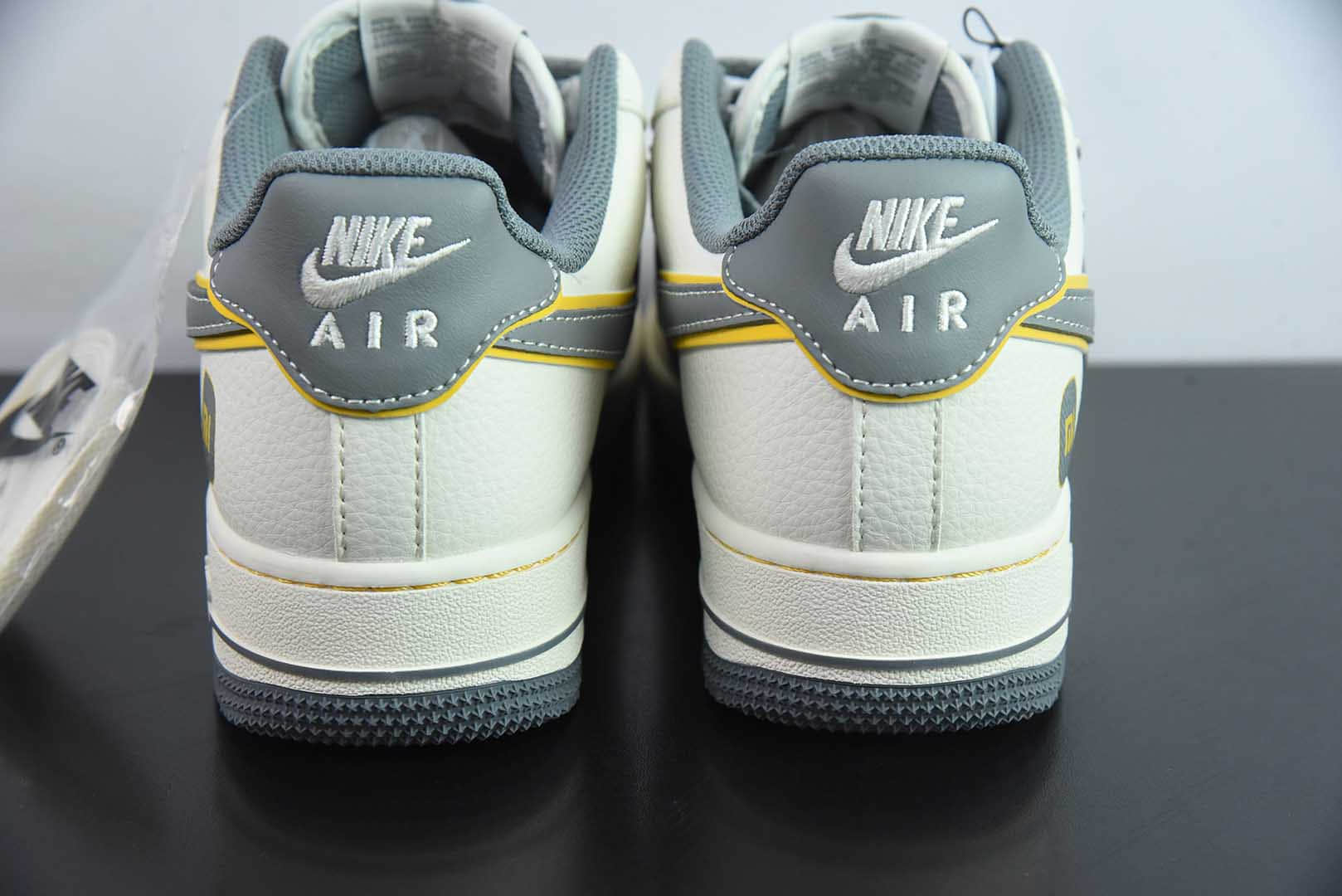 耐克Nike Air Force 1 AF1白灰黄小米SU7印花定制版空军一号低帮休闲板鞋纯原版本 货号：XX3168-201
