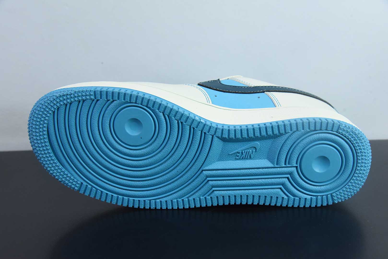 耐克Nike Air Force 1 AF1白蓝迪奥印花联名定制版空军一号低帮休闲板鞋纯原版本 货号：KK1988-088
