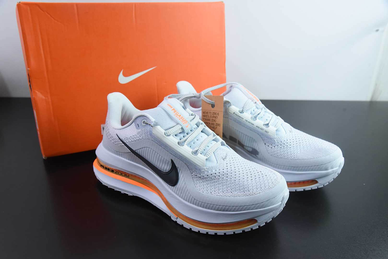 耐克Nike Air Zoom Pegasus Premium耐克米白橙网面全掌气垫缓震跑鞋纯原版本 货号：HQ2592 - 002