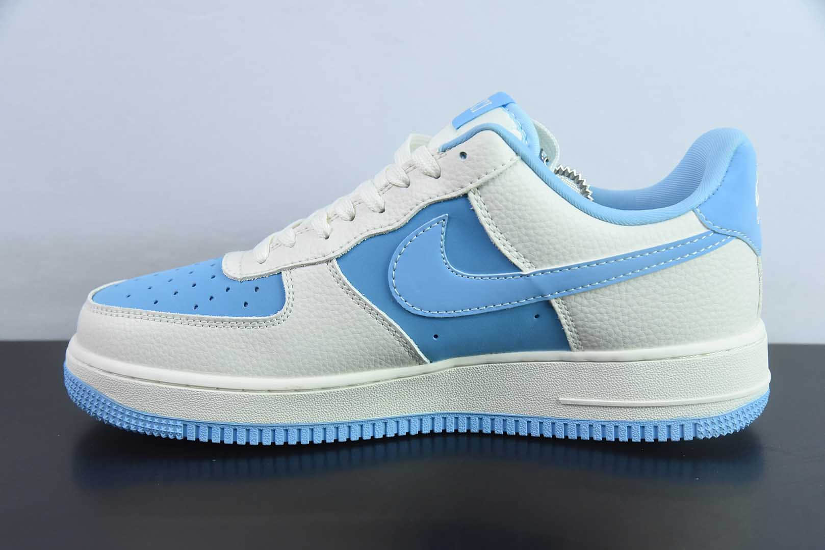 耐克Nike Air Force x Gucci联名款白蓝古驰印花定制版空军一号低帮休闲板鞋纯原版本 货号：DF0188-067