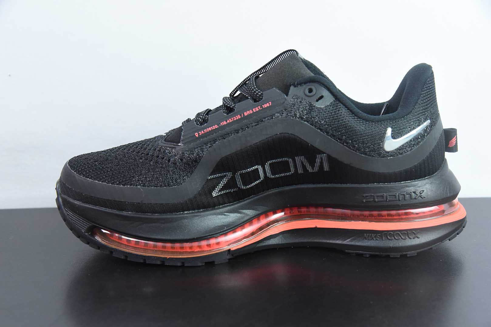 耐克Nike Air Zoom Pegasus Premium耐克黑灰橙网面全掌气垫缓震跑鞋纯原版本 货号:HQ2593 - 003