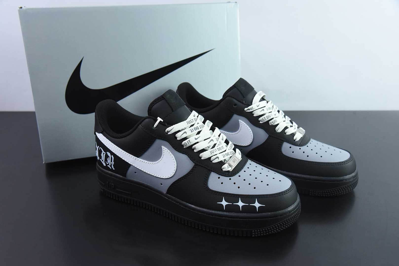 耐克Nike Air Force 1'07 Low 黑银克特空军一号低帮休闲板鞋纯原版本 货号：ZH0316 - 085