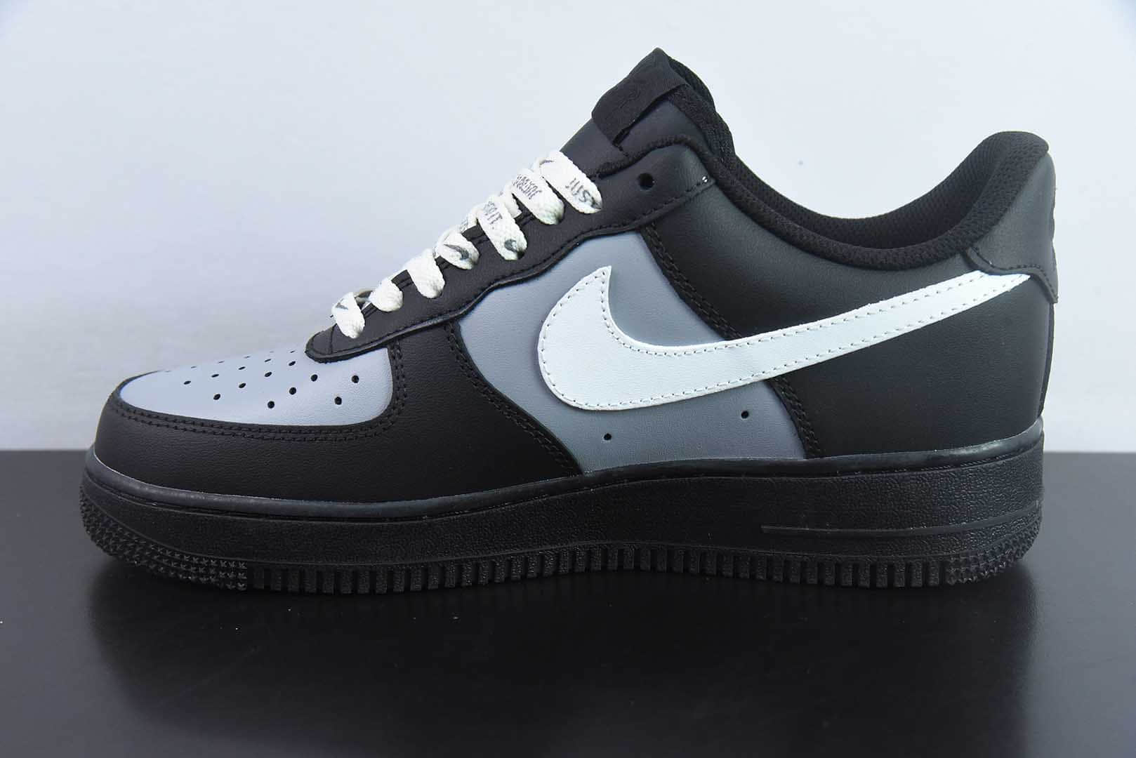 耐克Nike Air Force 1'07 Low 黑银克特空军一号低帮休闲板鞋纯原版本 货号：ZH0316 - 085