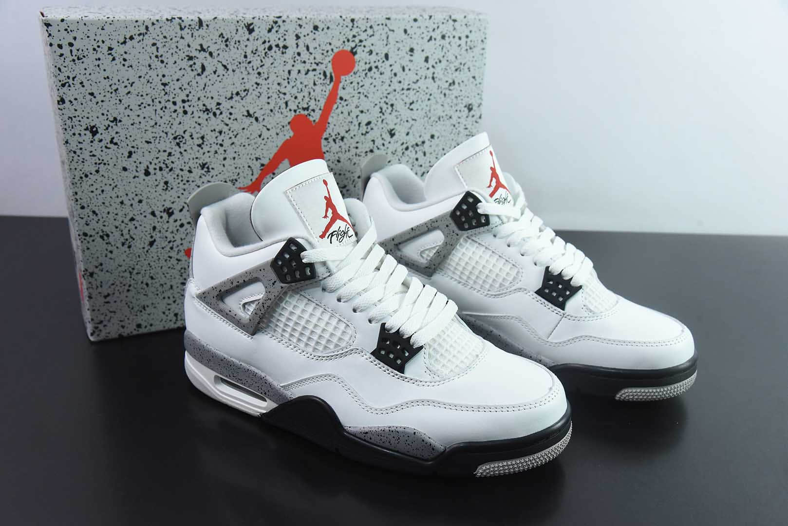 乔丹Air Jordan4 Retro OG White Cement AJ4复刻白水泥男子复古文化篮球鞋纯原版本 货号：FV5029-100