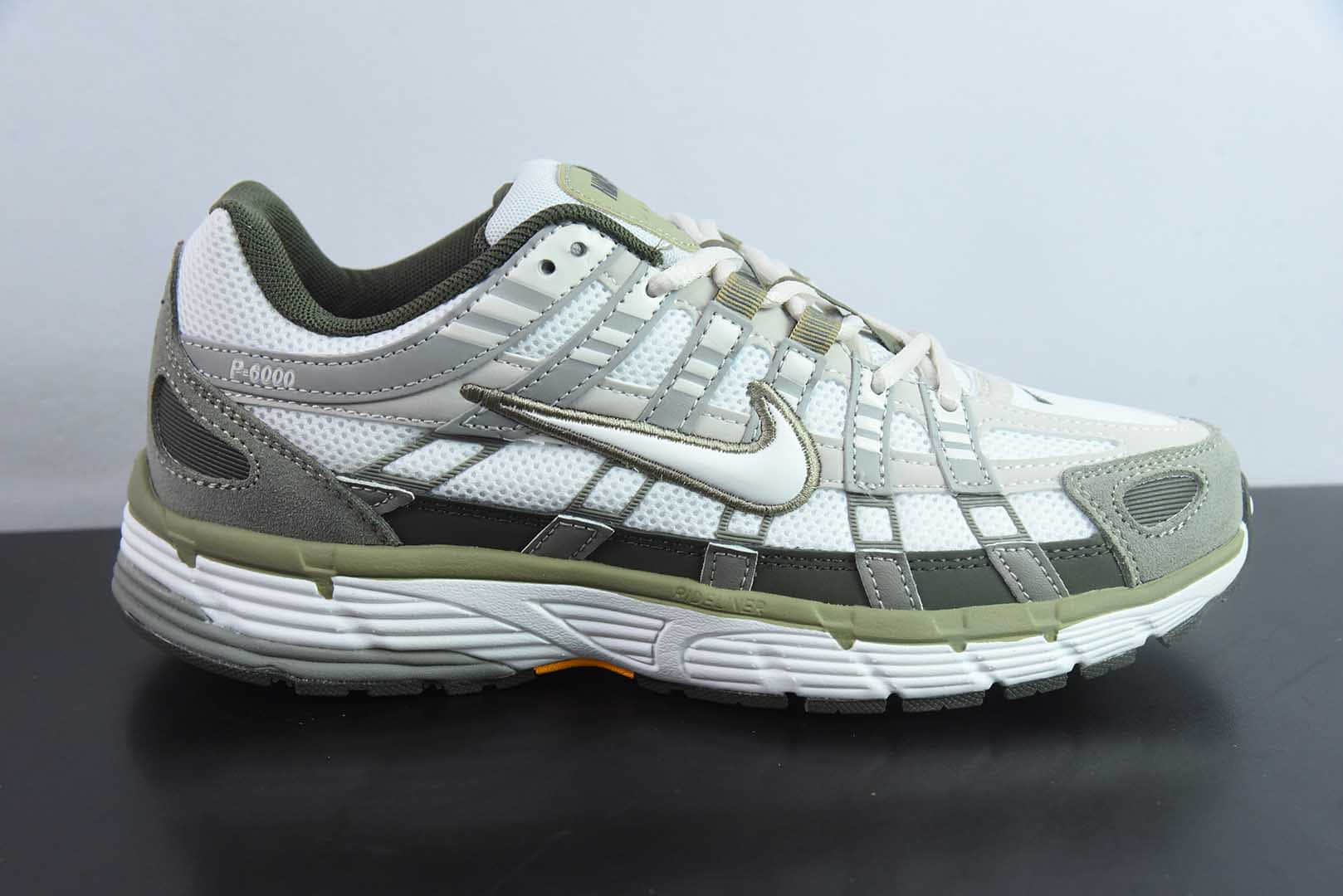 耐克Nike P-6000 Prm米白灰绿复古休闲运动老爹鞋纯原版本 货号：IH0246-320
