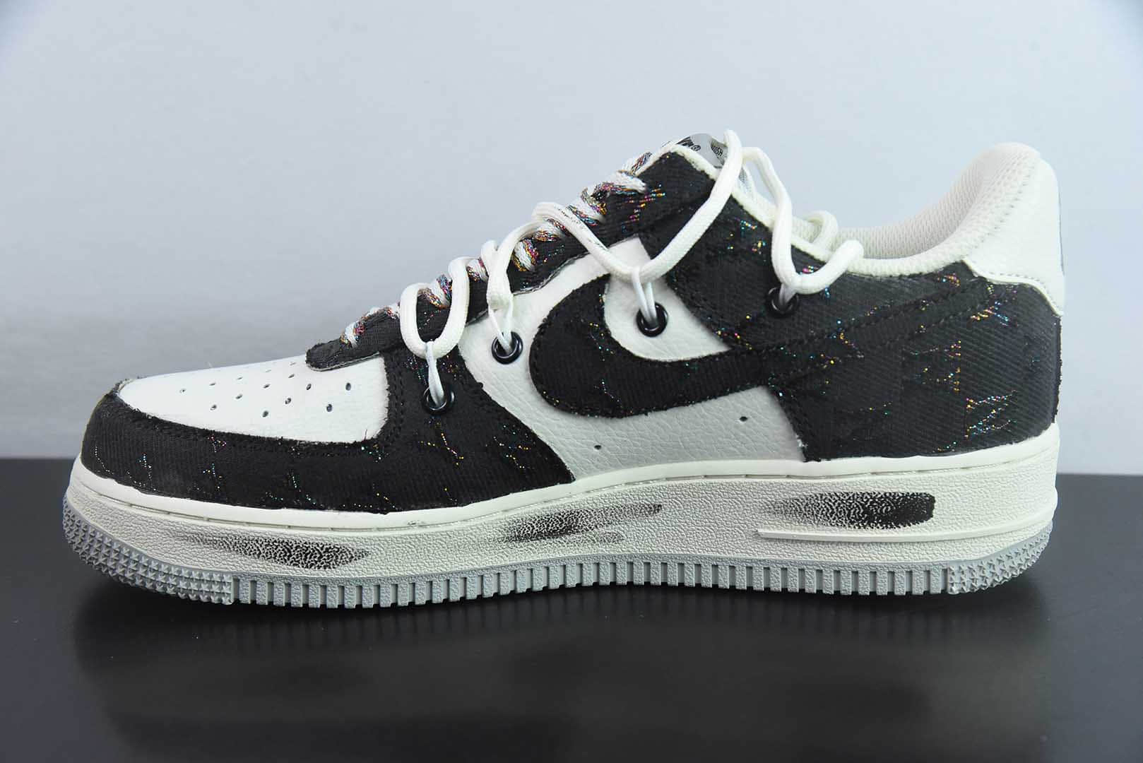 耐克Nike Air Force 1 '07 Low Blue Daisy手绘涂鸦蓝调雏菊空军一号低帮定制板鞋纯原版本 货号:BD7007-333