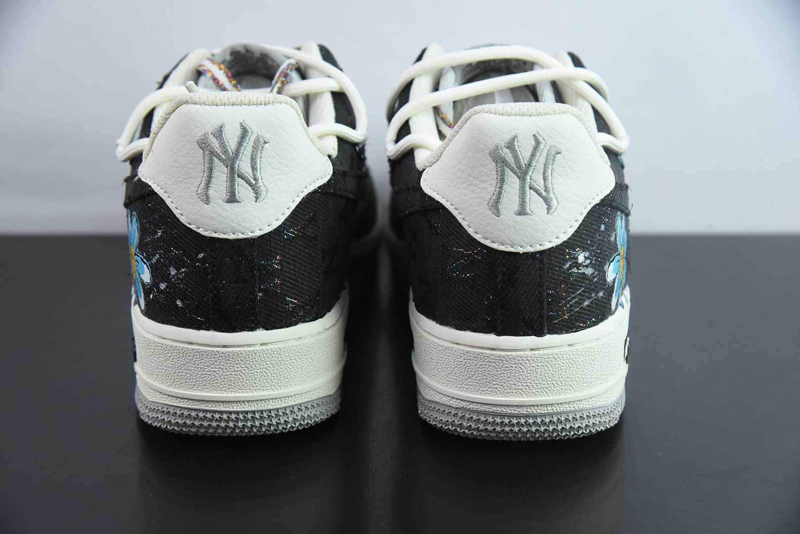 耐克Nike Air Force 1 '07 Low Blue Daisy手绘涂鸦蓝调雏菊空军一号低帮定制板鞋纯原版本 货号:BD7007-333
