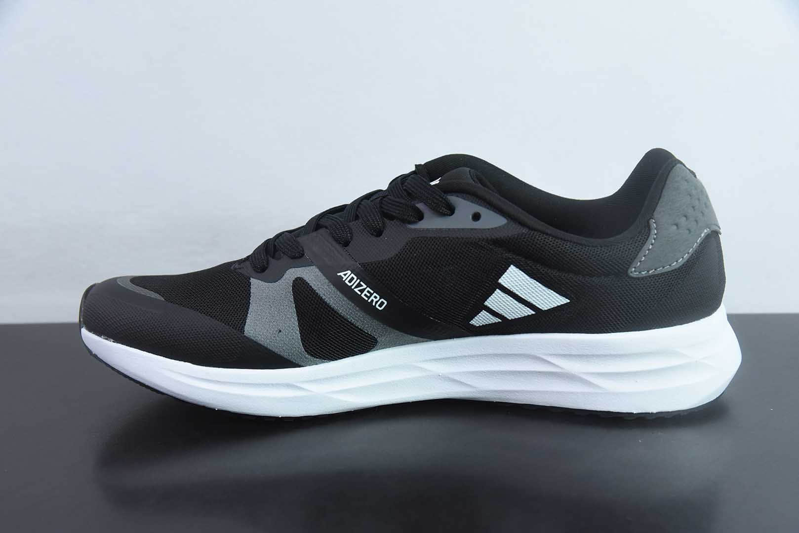 阿迪达斯Adidas Adizero RC 4 阿迪黑白网面透气运动跑鞋纯原版本 货号：GX8153