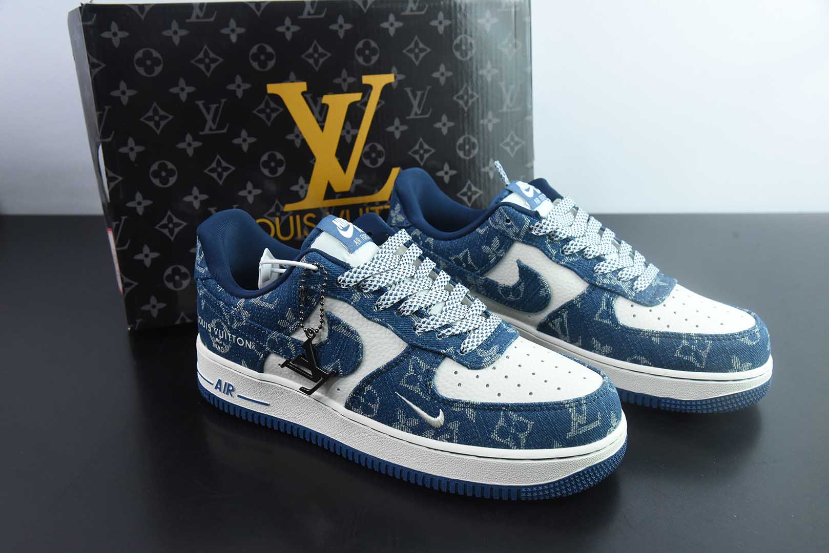 耐克Nike Air Force 1'07 Low LV联名蓝色牛仔空军一号低帮休闲板鞋纯原版本 货号：ZD1988-001